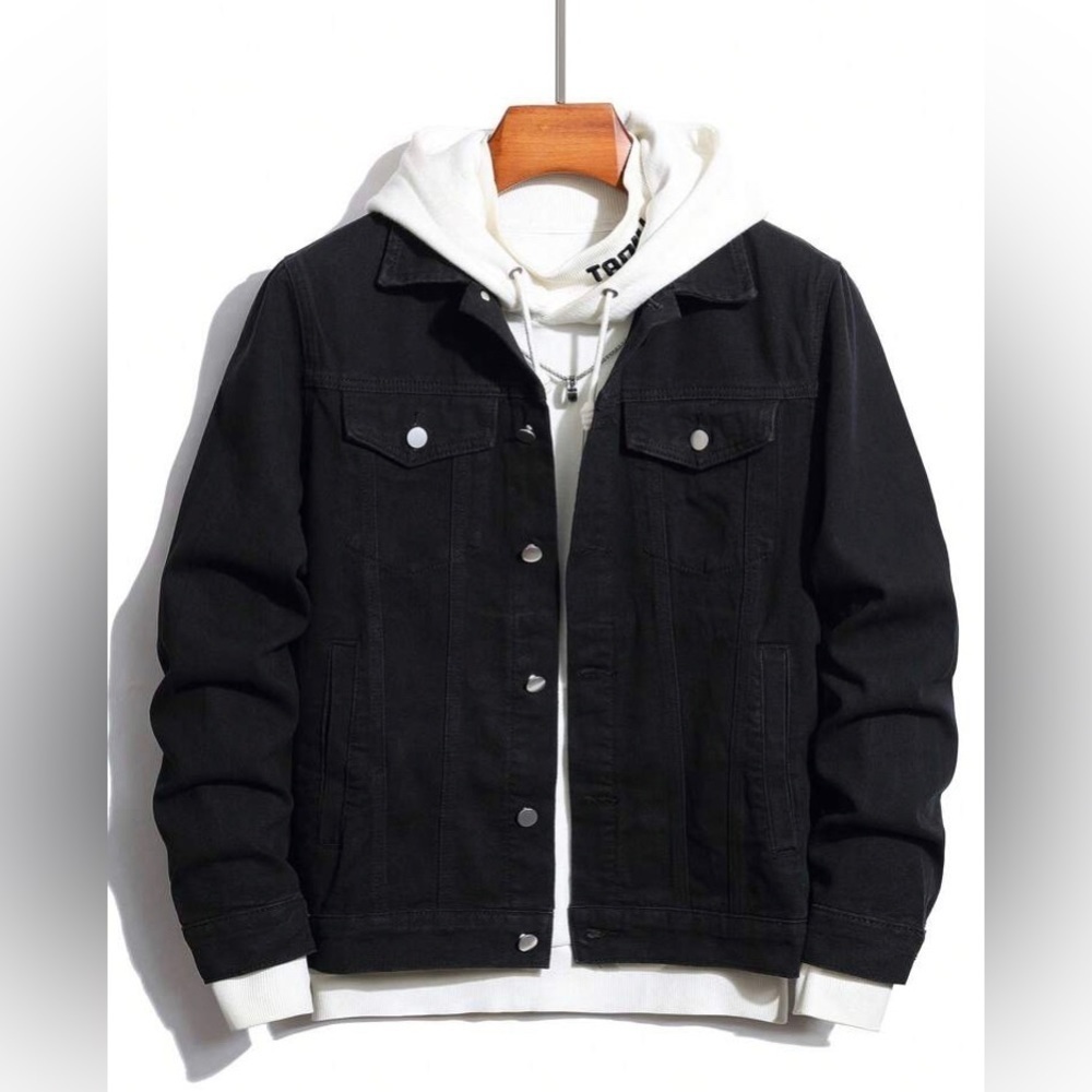 Gorgeous Denim Jacket with Graphic Rose Embelishment